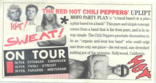 Advertentie Red Hot Chili Peppers Tour