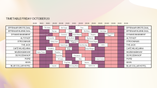 Hit The City timetable vrijdag